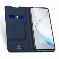 Buch Tasche "Dux Ducis" kompatibel mit XIAOMI REDMI NOTE 10 5G Handy Hülle Etui Brieftasche Schutzhülle mit Standfunktion, Kartenfach Blau