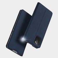 Buch Tasche "Dux Ducis" kompatibel mit XIAOMI REDMI NOTE 10 5G Handy Hülle Etui Brieftasche Schutzhülle mit Standfunktion, Kartenfach Blau