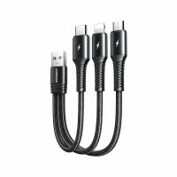 Joyroom 3in1 Nylon Ladegerät Kabel 3.5A Micro USB...