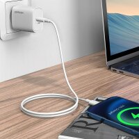 Joyroom 20W WandLadegerät USB PD Netzteil Schnell Fast Charge Power Delivery 3.0 Quick Charge 4.0 + 18 W 3A komaptibel mit Smartphone weiß