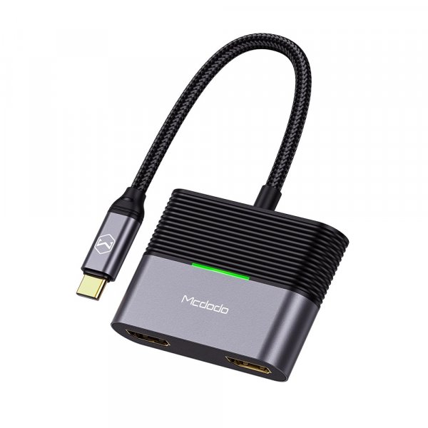 Mcdodo 3 in 1 Typ-C Hub USB Adapter Splitter PD 100W HDMI Konverter Schnell-Ladegerät grau