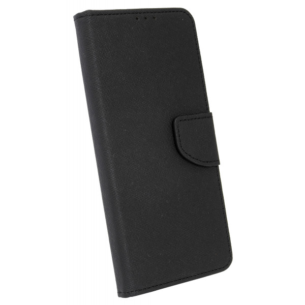 Buch Tasche "Fancy" kompatibel mit Samsung Galaxy A13 5G Handy Hülle Etui Brieftasche Schutzhülle mit Standfunktion, Kartenfach Schwarz