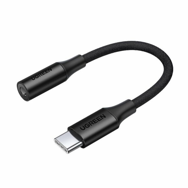 Ugreen Kopfhöreradapter mit 3,5mm Jack Miniklinke auf USB Typ-C USB-C 10 cm schwarz