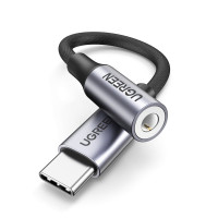 Ugreen Kopfhöreradapter mit 3,5mm Jack Miniklinke auf USB Typ-C USB-C 10 cm schwarz
