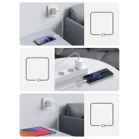 Ugreen Reiseladegerät 2x USB Typ C 40W Power Delivery Schnell-Ladegerät Netzteil Adapter weiß