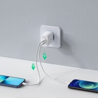 Ugreen Reiseladegerät 2x USB Typ C 40W Power Delivery Schnell-Ladegerät Netzteil Adapter weiß