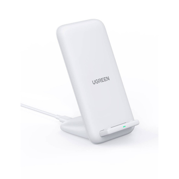 Ugreen 15W Wireless Charger Stand Qi Schnell-Ladegerät Kabellos für Smartphones, weiß