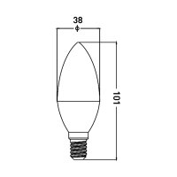 LED Leuchtmittel E14 Kerze C37 | 7 Watt (entspricht 45W)  560 Lumen Glühbirne Lampe Flimmerfrei