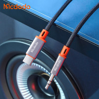 Mcdodo Kabel Typ-C Audiokabel 3,5mm Miniklinke 1,2 Meter Adapter HiFi Klinke Adapter USB-C, grau