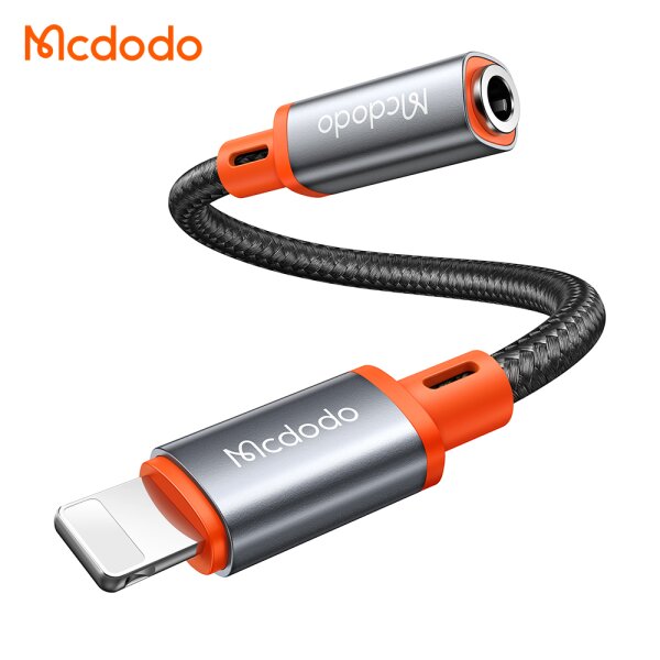 Mcdodo CA-0790 Lightning-auf-DC3.5-Buchse DC-Audiokabeladapter Audiokabel Adapter, grau