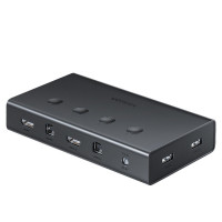 Ugreen KVM (Tastatur Video Maus) Schalter 4 x 1 HDMI (weiblich) 4 x USB (weiblich) 4 x USB Typ B (weiblich) schwarz