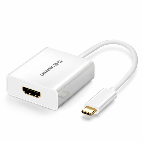 Ugreen USB Typ C (Stecker) auf HDMI (Buchse) Adapter Konverter weiß