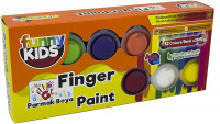 Funny Kids Fingerfarben Set 12 Farben x 25ML Bastel-Farbe...