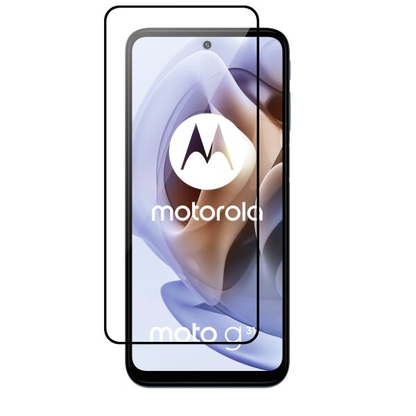 5D Schutz Glas kompatibel mit MOTOROLA MOTO G31 4G Curved Panzer Folie Vollständig Klebend und Abdeckung