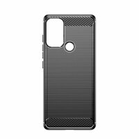 Silikon Hülle Carbon kompatibel mit MOTOROLA MOTO G60S TPU Case Soft Handyhülle Cover Schutzhülle Schwarz