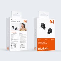 Mcdodo HP-8021 Bluetooth-Ohrhörer mit Aktiver und Umgebungsgeräuscheunterdrückung TWS Headset schwarz