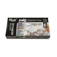 Generisch Rich Master Acrylfarben Set - 6 Farben x 60cc,...