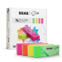 Silka 20 Stück Neon Radierer Radiergummi | Radierer...