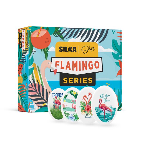 Silka 36 Stück Flamingo Radiergummis | Radierer für Kinder und Erwachsene | Geburtstag Gast-Geschenk Kindergeburtstag Geschenktüte Belohnung Set EN71