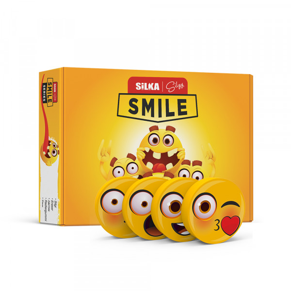 Silka 36 Stück Smile Radiergummis | Radierer für Kinder und Erwachsene | Geburtstag Gast-Geschenk Kindergeburtstag Geschenktüte Belohnung Set EN71