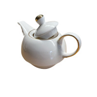 Tassenset Teekanne aus Porzellan Kaffeekanne mit Tasse und Untertasse Fincan Seti weiß