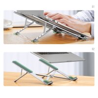 Ugreen Laptop Ständer Faltbar Verstellbar Desktop Aluminium Notebook Laptopständer Laptop Stand 8 - 17,3" Zoll kompatibel mit MacBook,Notebook, Tablet, eReader, Surface und Mehr