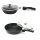 Cheffinger WOK Pfanne 30cm Induktion Aluguss mit Deckel Antihaft Bratpfanne abnehmbarer Griff Marmorbeschichtung Gastronomie Home Wokpfanne