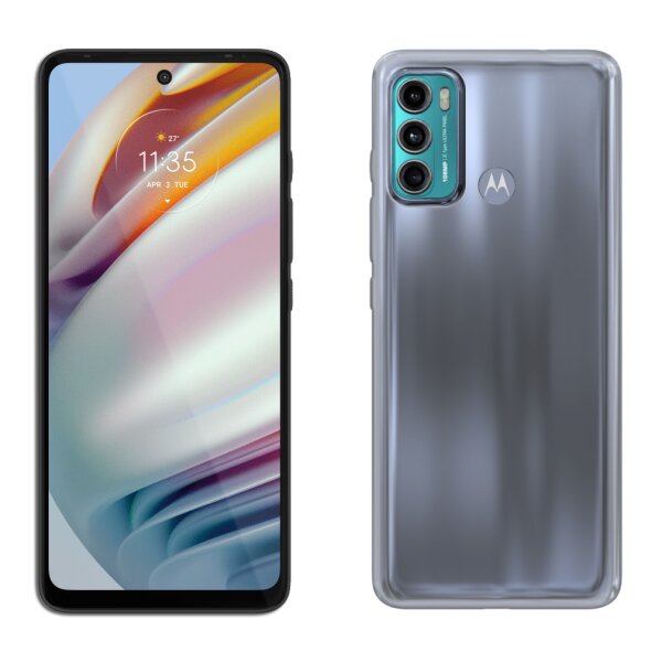 Silikon Hülle Basic kompatibel mit MOTOROLA MOTO G60 Case TPU Soft Handy Cover Schutz Transparent