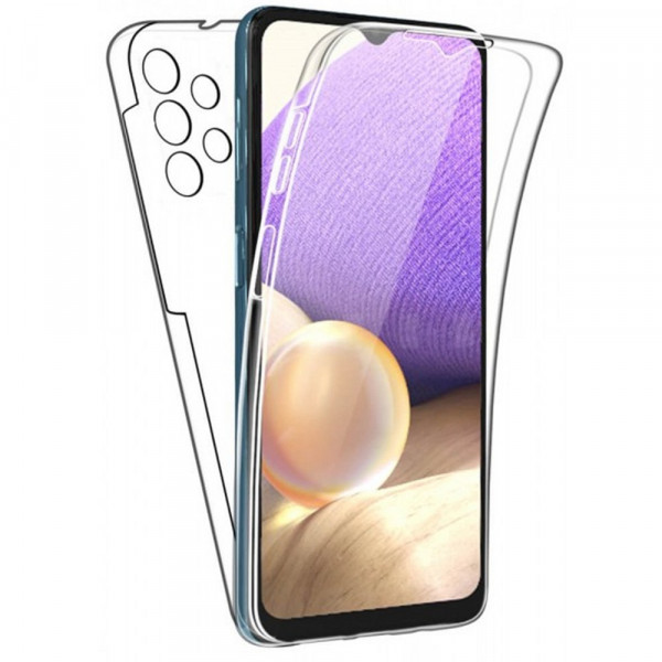 TPU 360° Rundum Full Body SchutzHülle kompatibel mit Samsung Galaxy S22 (SM-S901B) Silikon Hülle Etui Case Cover Silikontasche in Transparent
