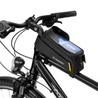 WOZINSKY Fahrradtasche Rahmentasche Wasserdichte Tasche für Fahrrad, Mountainbike, Ebike, MTB, Rennradtasche, Fahrrad Handytasche Rahmen 2L