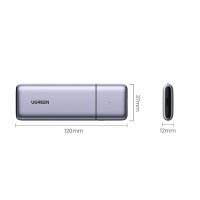 Ugreen Gehäuse M.2 NVMe / M.2 SATA SSD SSD USB 3.2 Gen 2 (10Gbps) grau + Kabel USB - USB Typ C 0,5m + USB Typ C - USB Typ C 0,5m Kabel