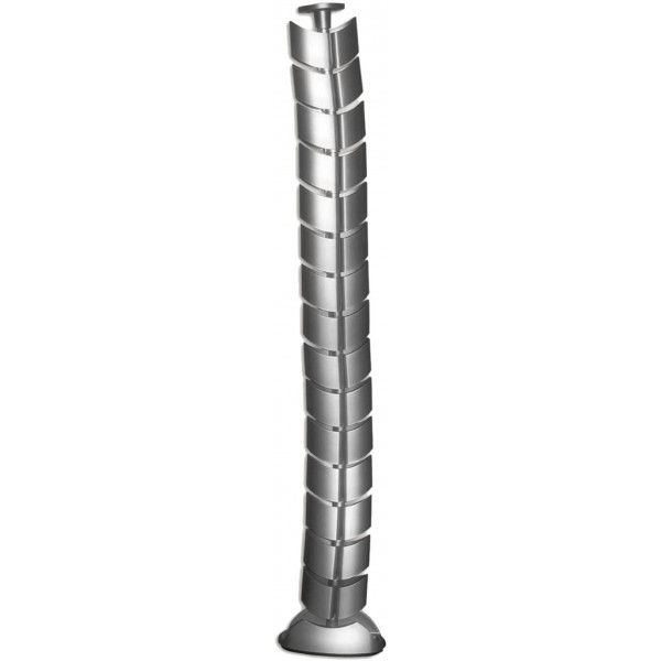 Schwaiger LWKF75 041 Vertikalkabel Tidy mit Sockel 75 cm (29,5 Zoll) Wirbelsäule Schreibtische Kabelrücken Kabelmanagement  Silber