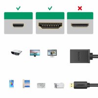 Ugreen Kabel Adapterkabel HDMI Adapter - Micro HDMI 19 Pin 20cm schwarz