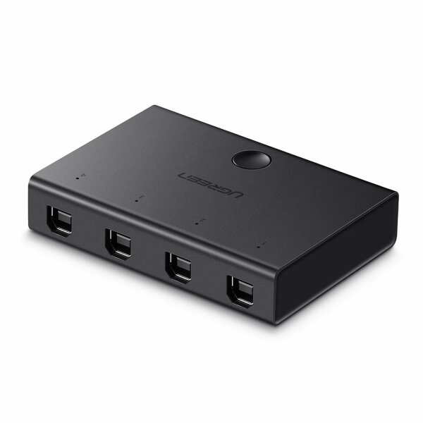 Ugreen Switch Box Adapter HUB Schalter 4 x USB 2.0 Gen Computer Druckerscanner  schwarz