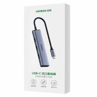 Ugreen HUB USB Typ C Splitter - 4x USB 3.0 Gen 1 Adapter silber