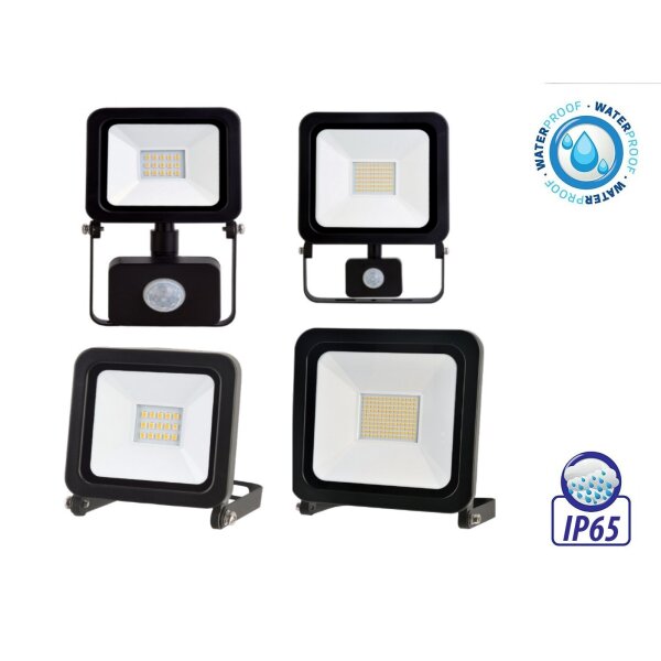 10W 20W 30W 50W 100W LED PHOTON IP65 Scheinwerfer Fluter Strahler Flutlicht 6500K Kaltweiß IP65 Wasserdicht Außenstrahler Außenbeleuchtung