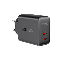 Acefast Dual Ladegerät 2x USB Typ C 40W, PPS, PD, QC...