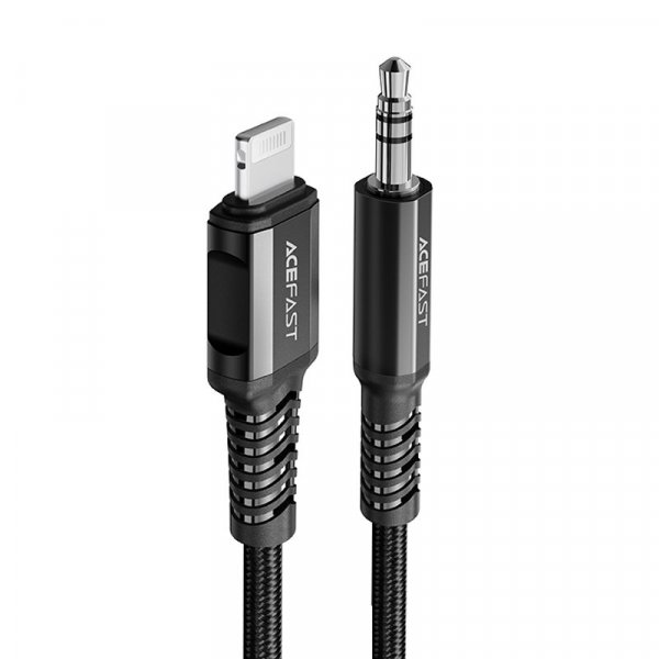 Acefast Audiokabel MFI Lightning - 3,5 mm Miniklinke (männlich) 1,2 m, AUX schwarz