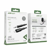 Acefast Audiokabel MFI Lightning - 3,5 mm Miniklinke (männlich) 1,2 m, AUX schwarz