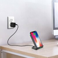 Choetech kabelloses Ladegerät 10W Handyständer + USB-Kabel - Micro-USB schwarz