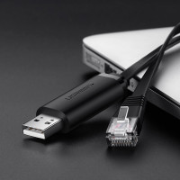 Ugreen Konsolenkabel USB - Ethernet RJ45 1,5m Flat Kabel...