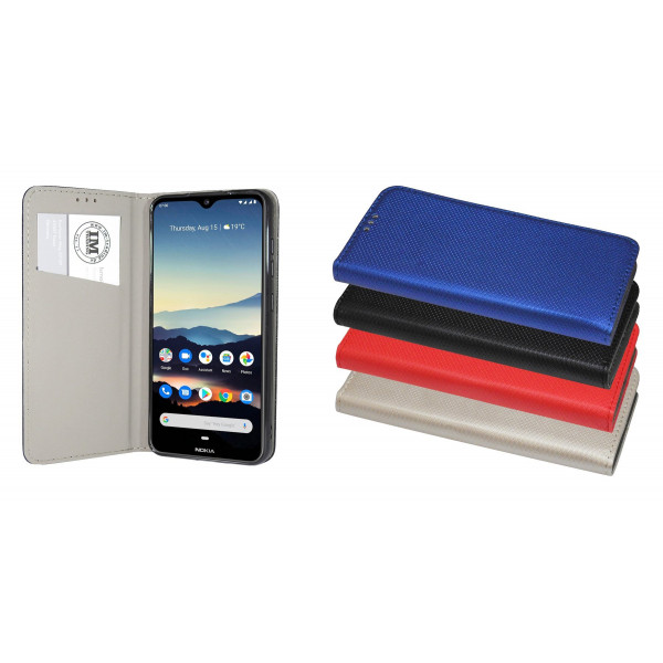 Buch Tasche "Smart" kompatibel mit NOKIA 6.3 Handy Hülle Etui Brieftasche Schutzhülle mit Standfunktion, Kartenfach