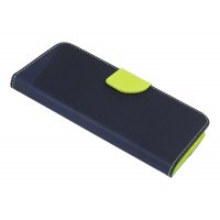 Buch Tasche "Fancy" kompatibel mit XIAOMI POCO M4 PRO 5G Handy Hülle Etui Brieftasche Schutzhülle mit Standfunktion, Kartenfach Blau-Grün