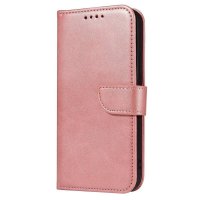 Premium Magnet Case Buch Tasche Schutzhülle aufklappbare Hülle Standfunktion Zubehör kompatibel mit Samsung Galaxy S22 Ultra (SM-908B) Rosa
