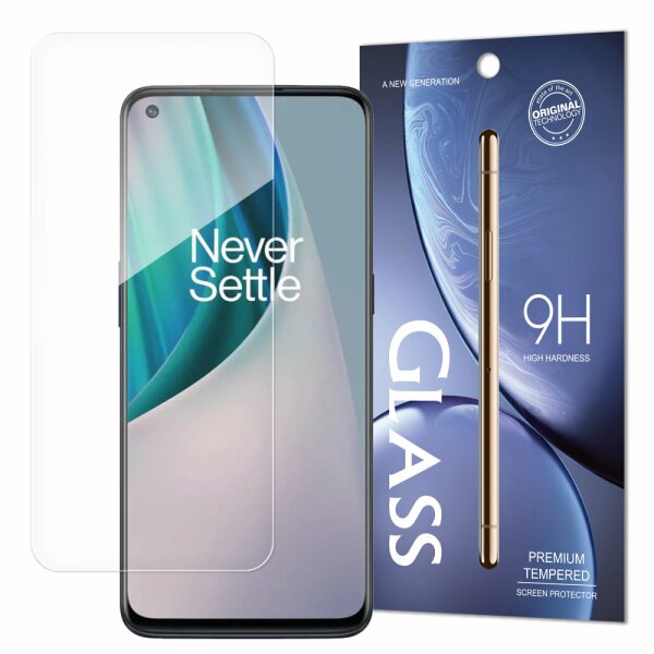 3X Panzer Schutz Glas 9H Tempered Glass Display Schutz Folie Display Glas Screen Protector kompatibel mit OnePlus Nord N10 5G