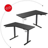 huzaro Hero 9.0 XXL Büro Gaming Elektrisch Schreibtisch 140 cm x 120 cm x 90 cm Höhenvestellbar Ergonomisch Motor Ecke