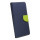 Buch Tasche "Fancy" kompatibel mit Motorola Moto G60S Handy Hülle Etui Brieftasche Schutzhülle mit Standfunktion, Kartenfach Blau-Grün