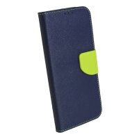 Buch Tasche "Fancy" kompatibel mit SAMSUNG GALAXY A53 5G Handy Hülle Etui Brieftasche Schutzhülle mit Standfunktion, Kartenfach Blau-Grün