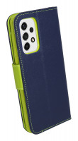 Buch Tasche "Fancy" kompatibel mit SAMSUNG GALAXY A53 5G Handy Hülle Etui Brieftasche Schutzhülle mit Standfunktion, Kartenfach Blau-Grün