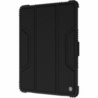 Nillkin Bumper Leather Case Pro Gepanzertes Smart Cover mit Kameratasche und Ständer kompatibel mit iPad 10.2" 2021 / 2020 / 2019